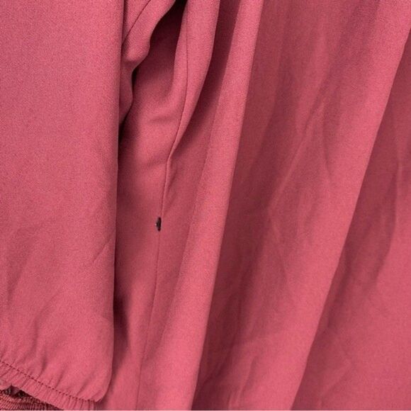 AGB Maroon Flowy Long Sleeve Lightweight Stretch Blouse XL - Picture 11 of 11